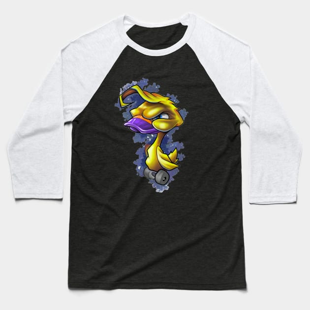 Duck Baseball T-Shirt by artnsoul79